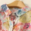 11111 Women’s Casual Button-Down Shirt with Multicolor Floral Print & Half Sleeves, Collar Neck