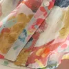11111111 Women’s Casual Button-Down Shirt with Multicolor Floral Print & Half Sleeves, Collar Neck